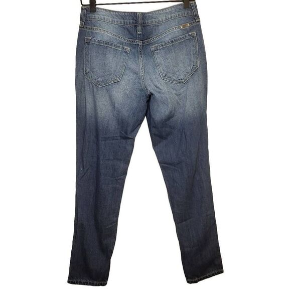 Kancan Boyfriend Distressed Low Rise Skinny Denim Jeans Medium Wash Size 3/25 - Picture 3 of 12